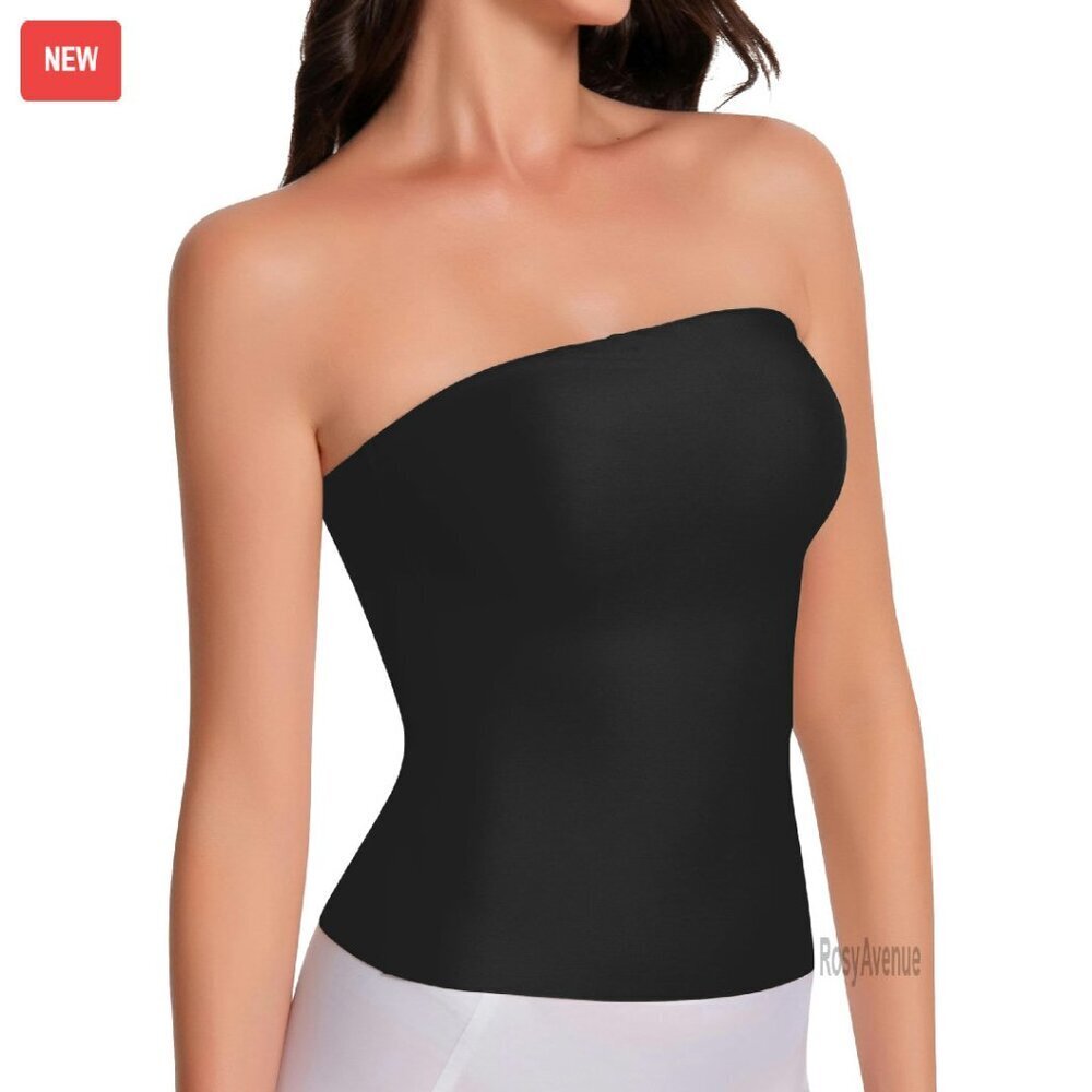 Strapless Tube Top Double Lined Air Touch Fabric Y2K Style